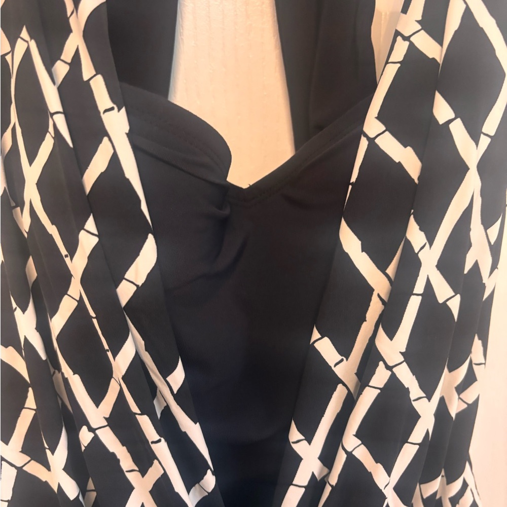 Blue Rod Beattie Navy & White Geometric One-Piece Swimsuit with Gold Accent - Picture 9 of 16